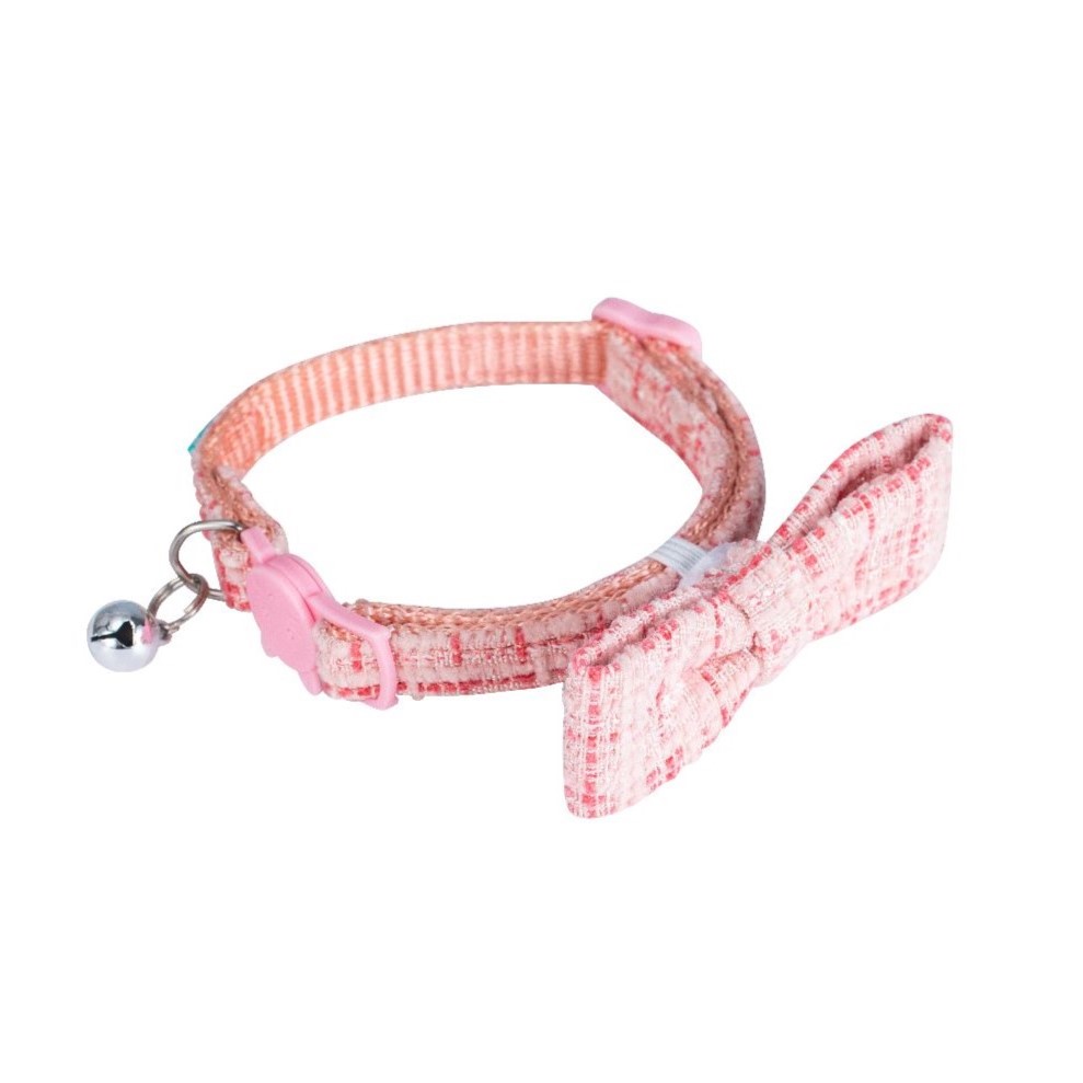 Cat Collar Bell & Bow - Pink