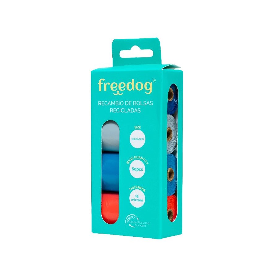Dispenser Replacement Pastel/Mixed Colors - 4 Rolls/15 Bags Each