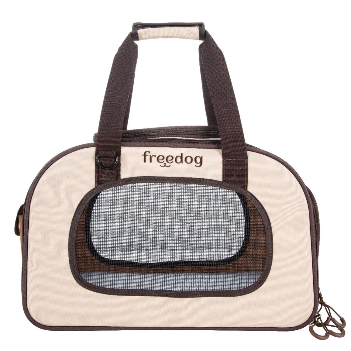 TravelTails Pet Carrier - Cream/Chocolate
