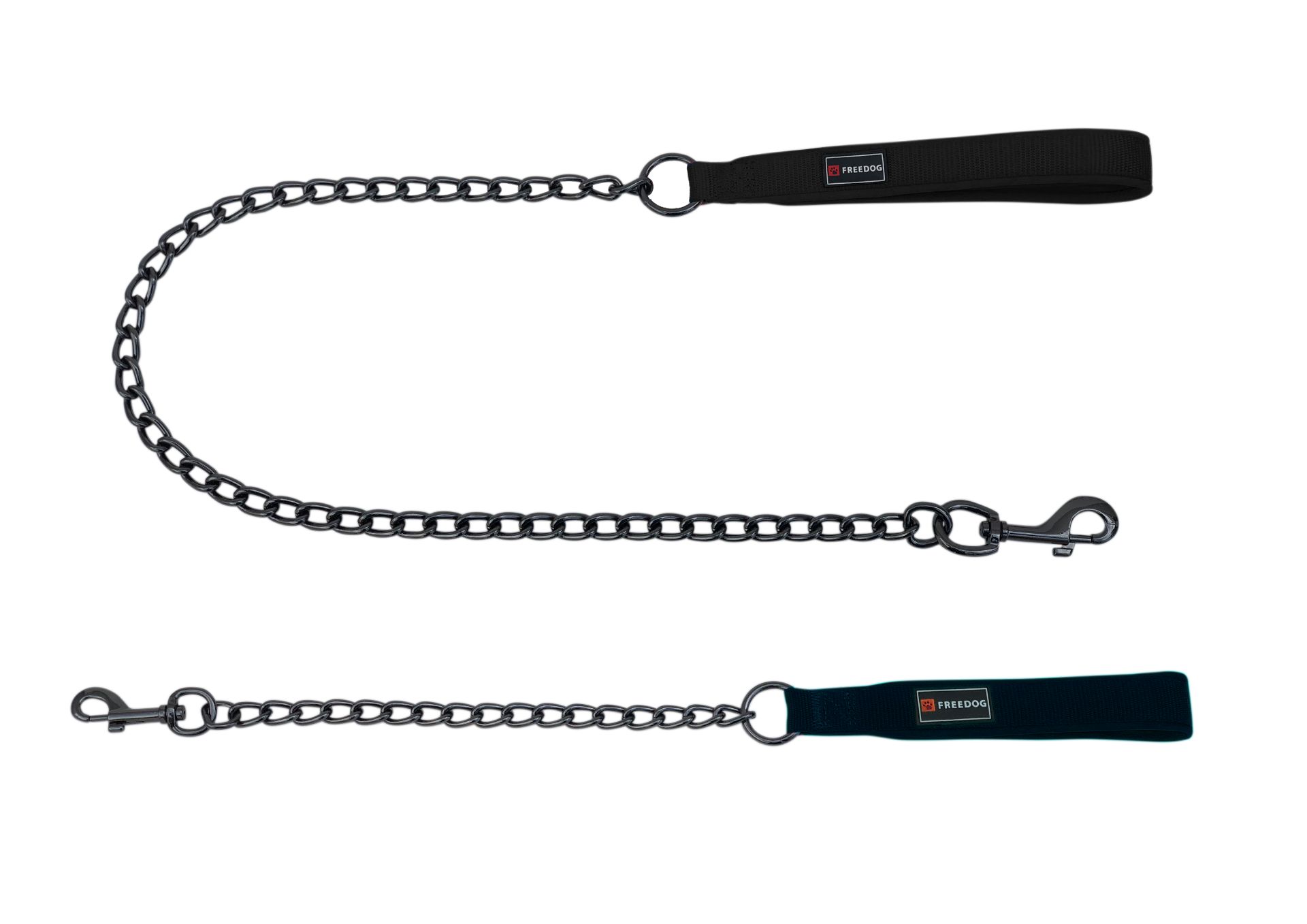 Gun Metal Chain Leash - Black