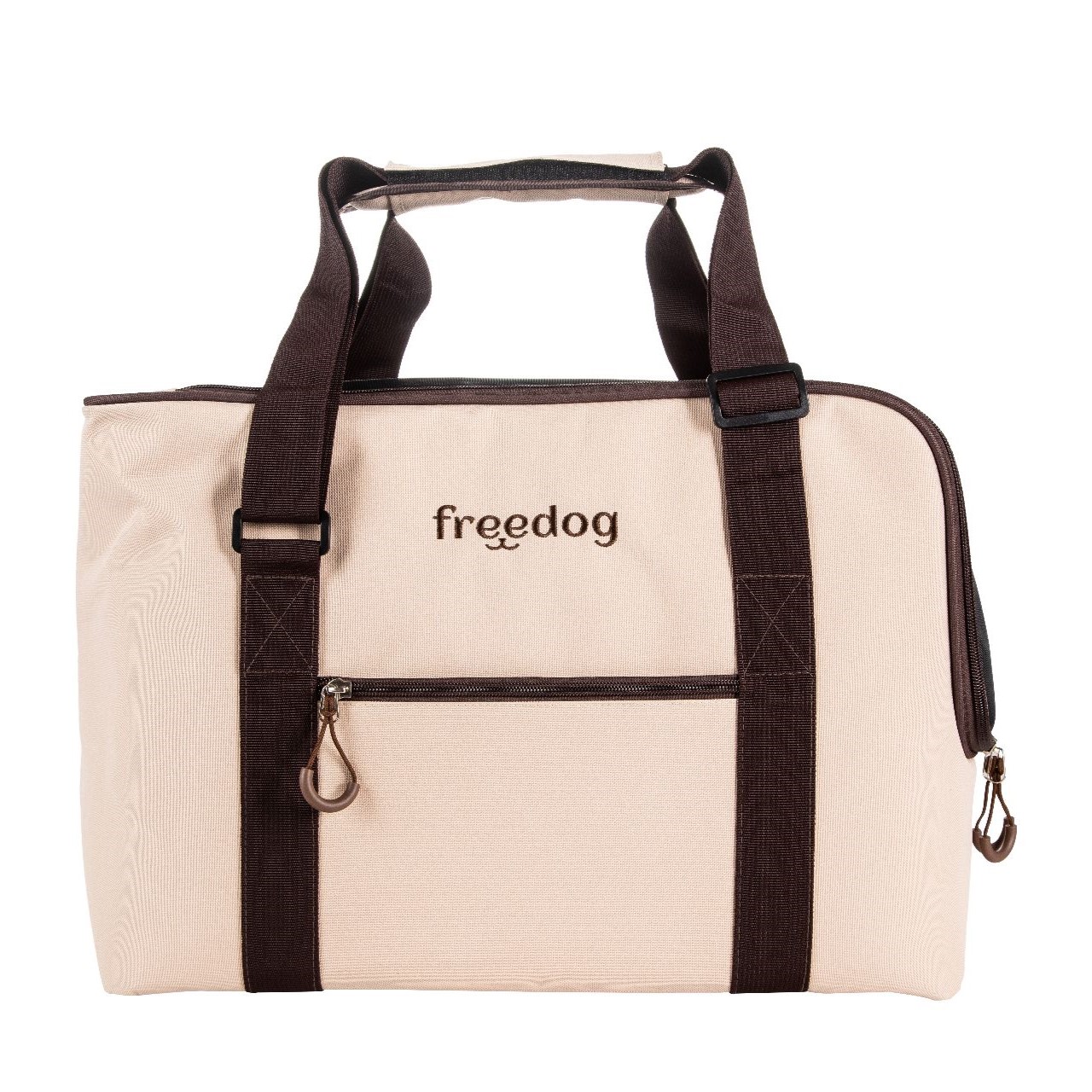 TravelTails Tote Pet Carrier - Cream/Chocolate
