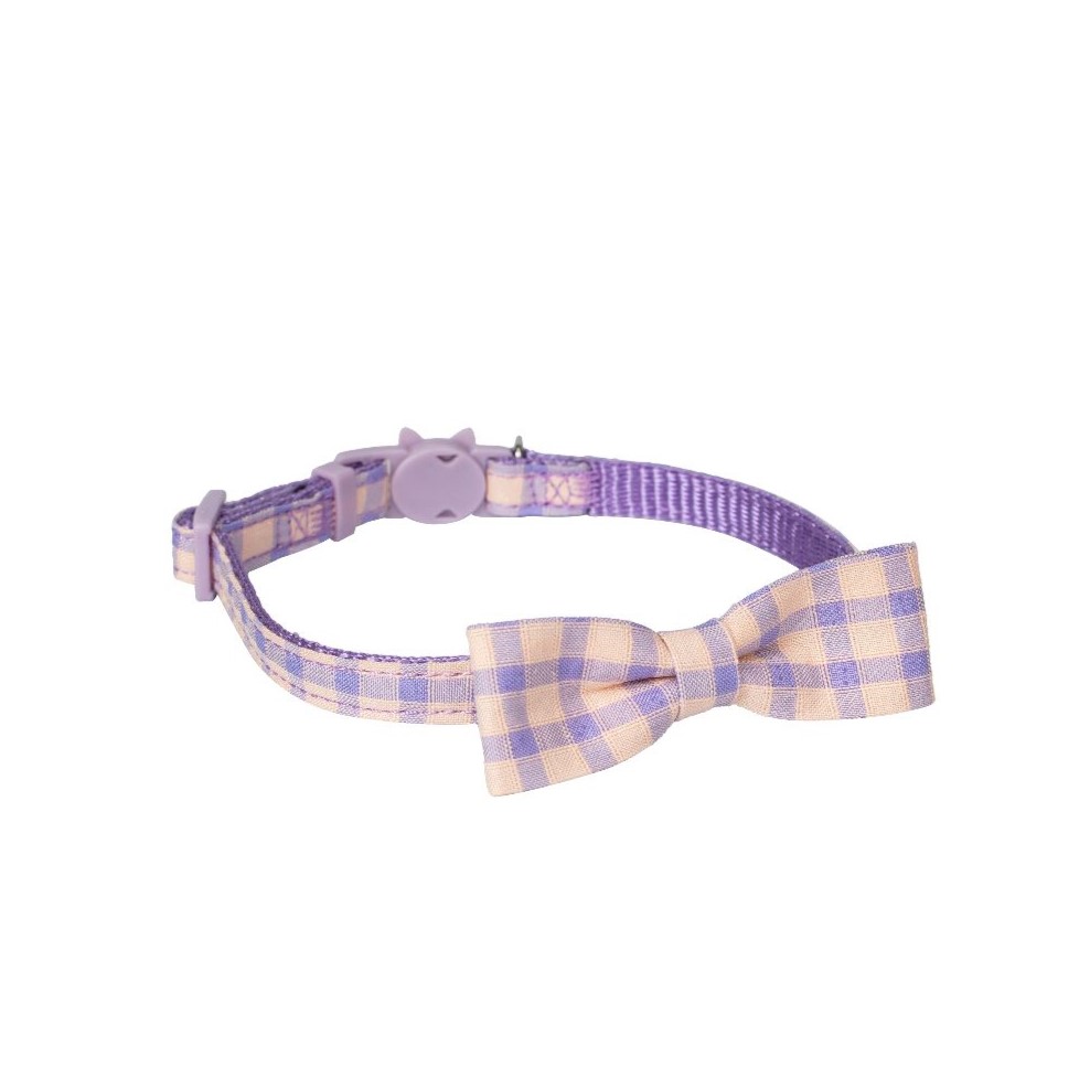 Cat Collar Bell & Bow - Lilac