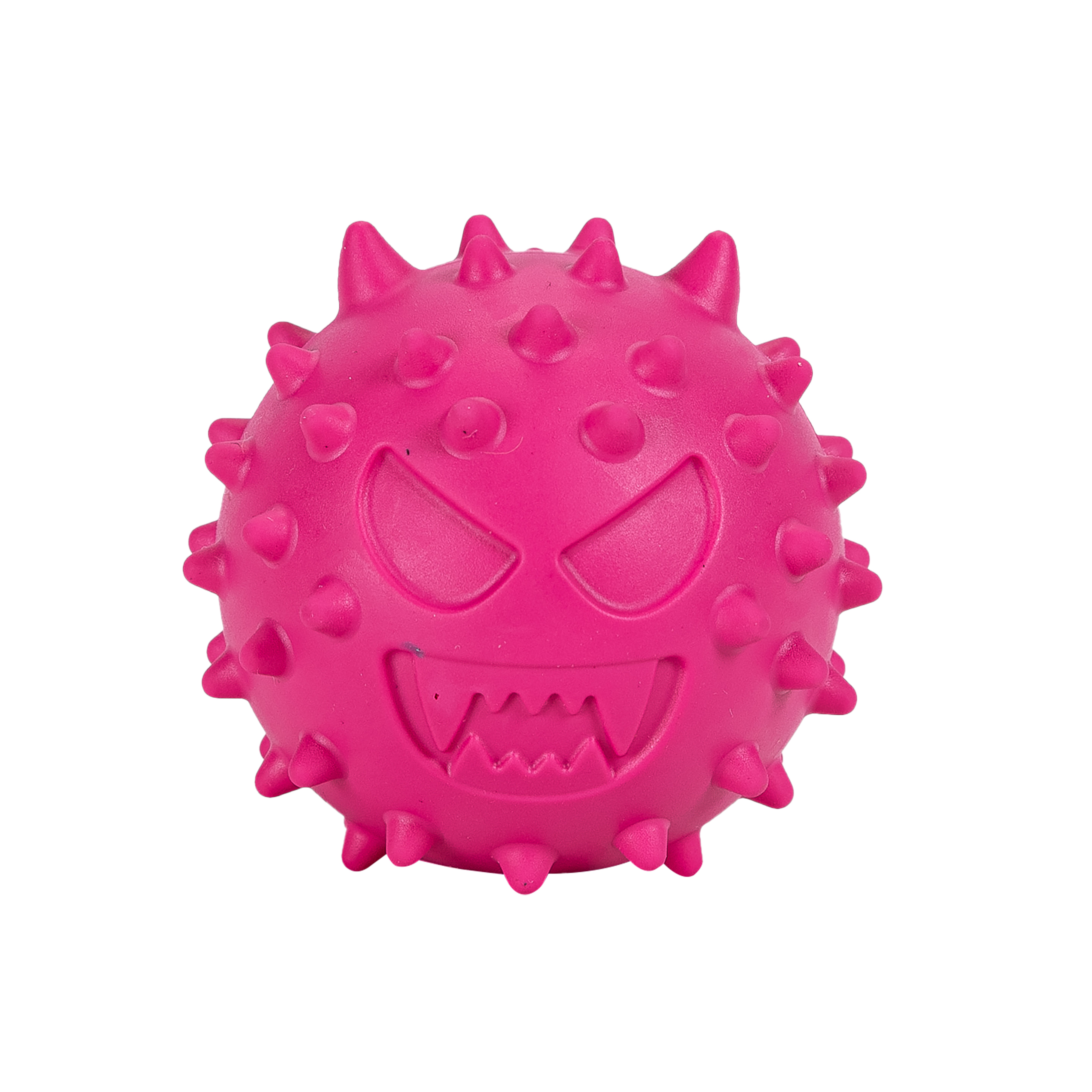 Rubber Snack Ball Toy Emoji - Fuchsia