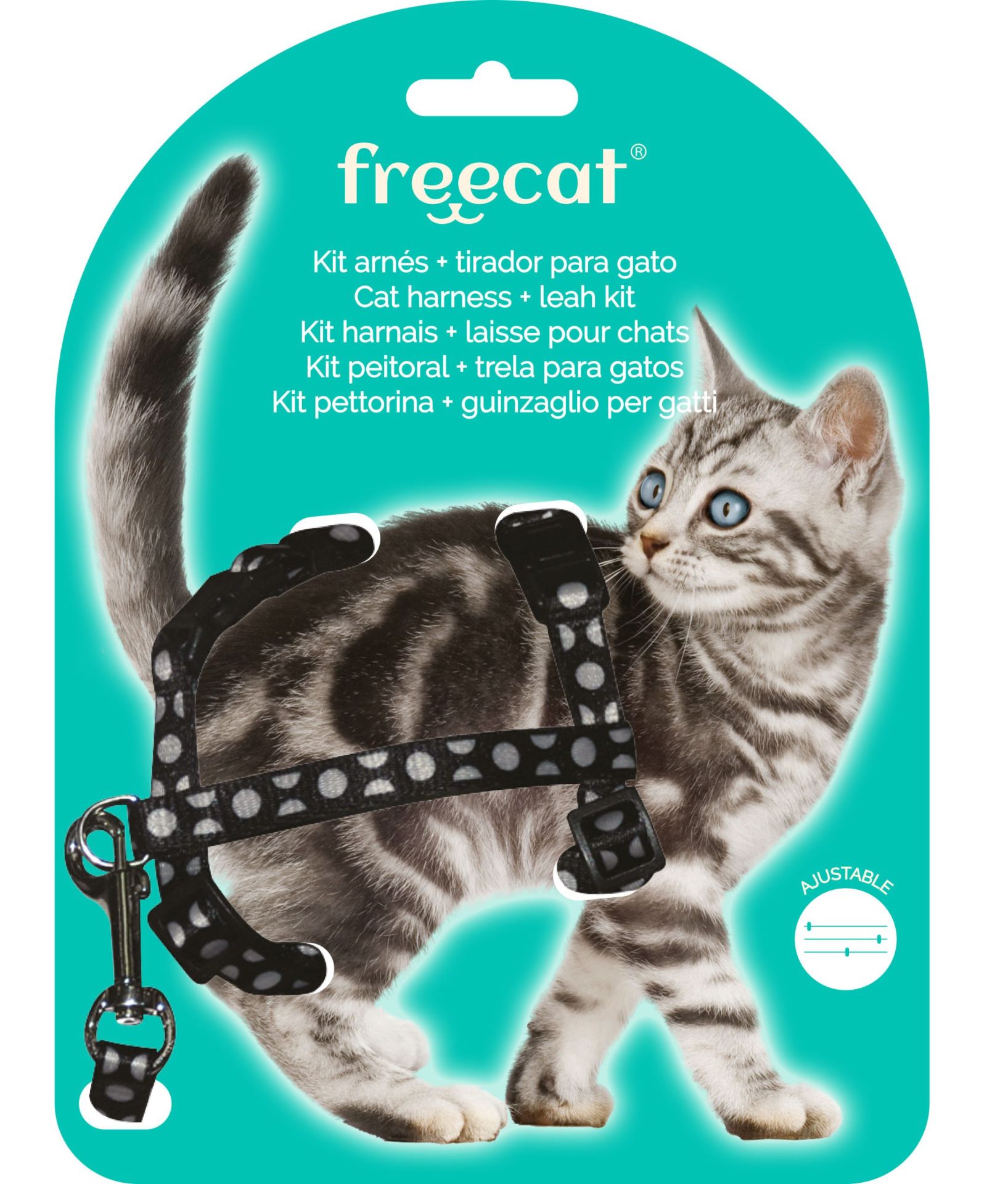 Cat Harness + Leash Set - Black