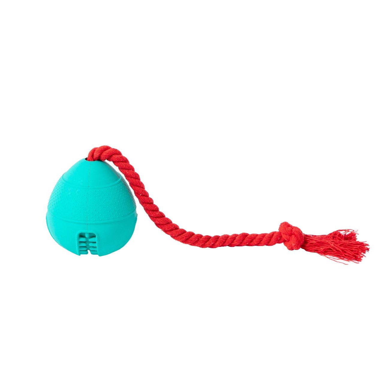 Rubber Snack Ball Toy With Handle - 7.6x8cm
