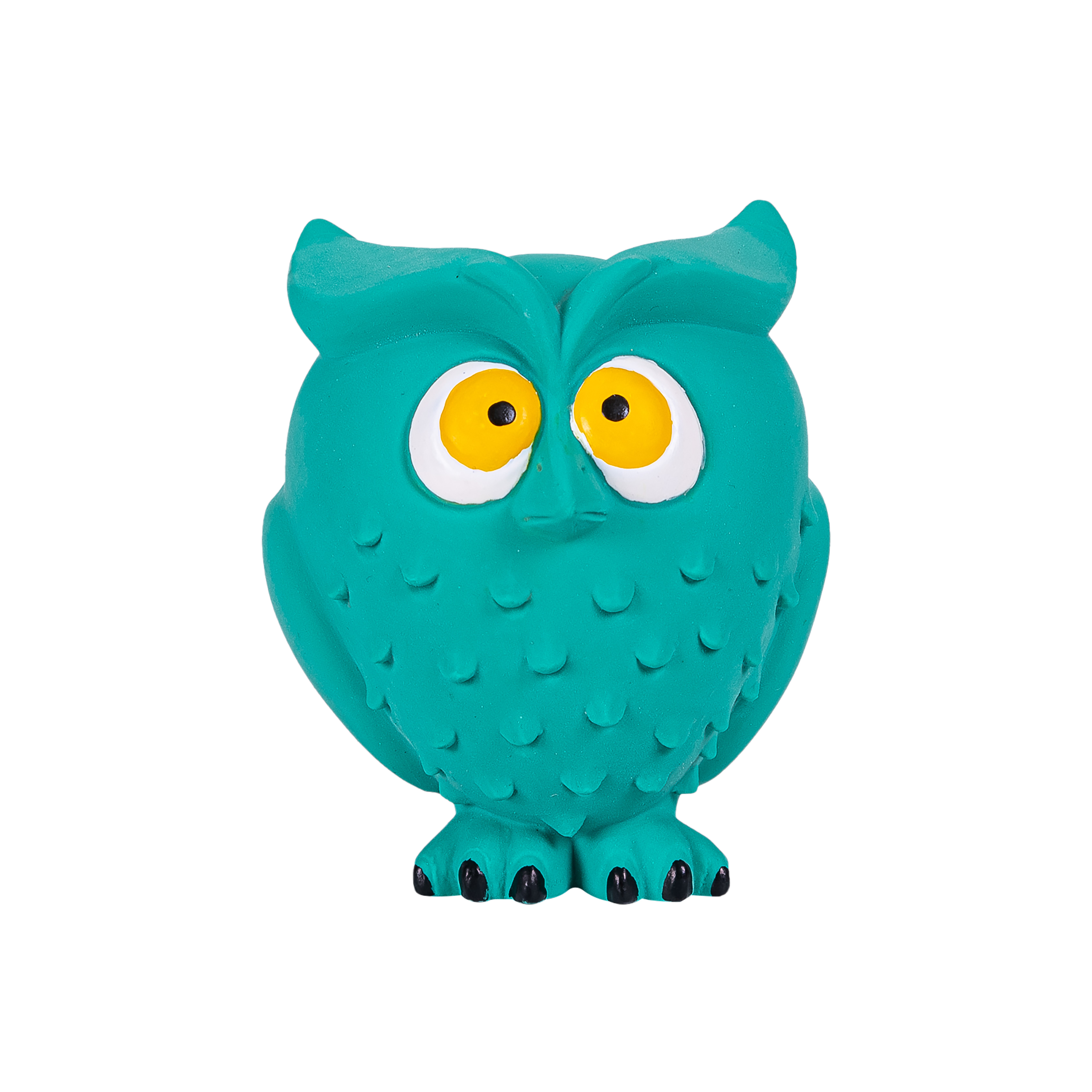Latex Toy Owl - 11 x 9 x 9cm