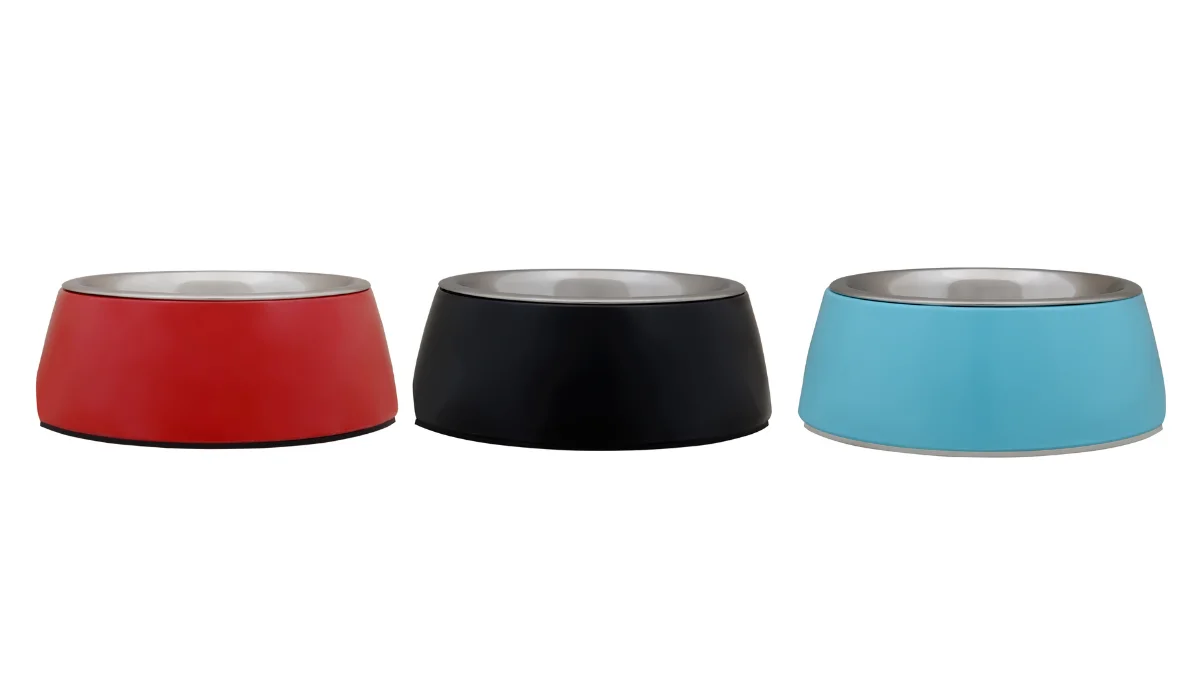 Stainless Steel Bowl With Melamine Base