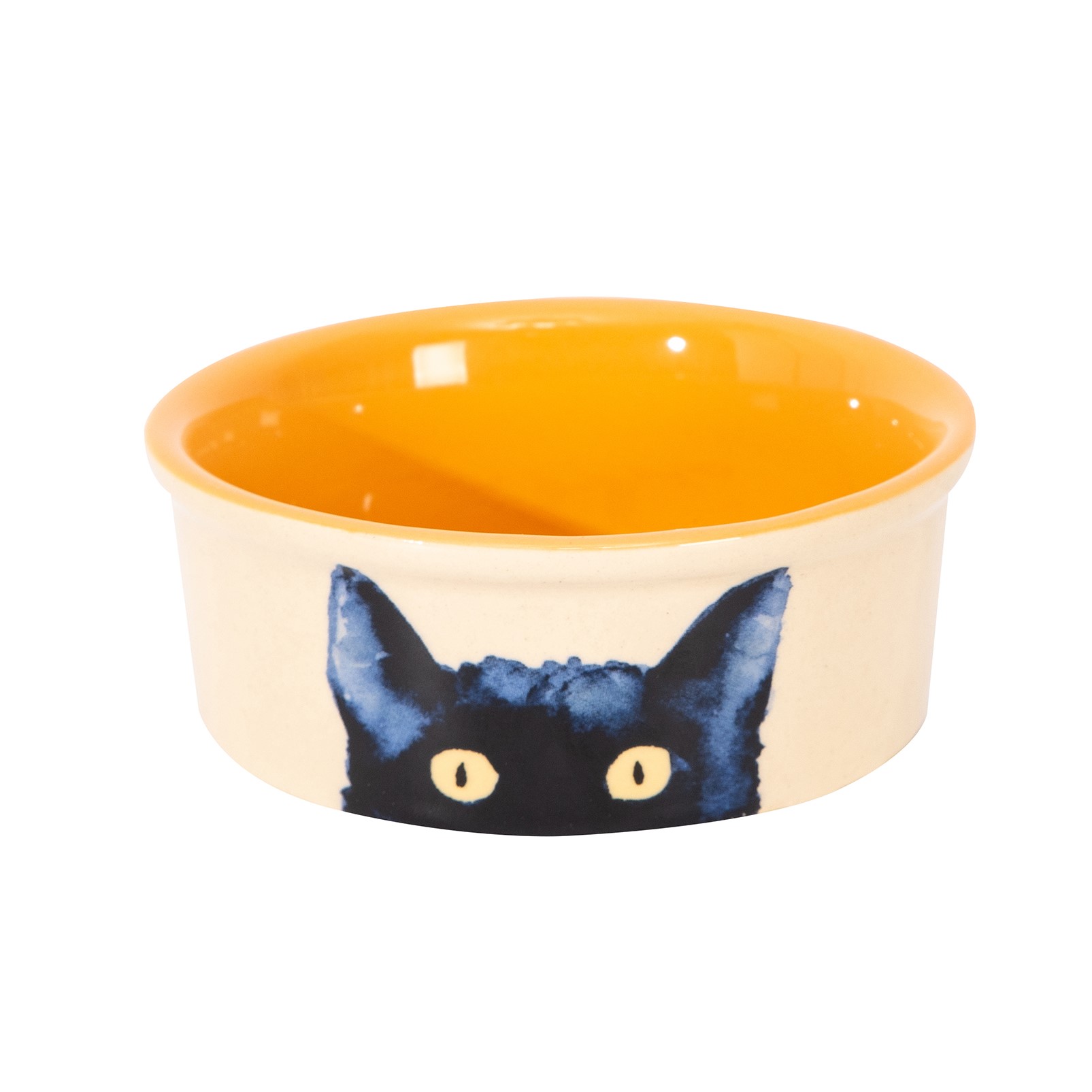Black Cat Bowl - Yellow - 180ml
