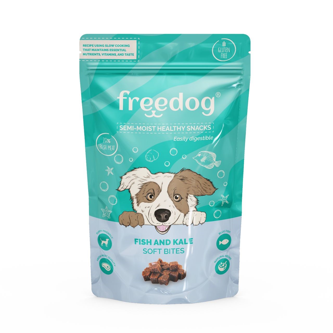 Snack Semi-Moist Blue Fish & Kale - Blue Fish & Kale - 100g