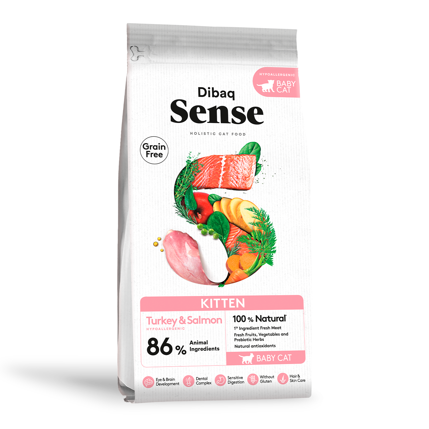 Dibaq Sense Kitten – Turkey & Salmon - Turkey & Salmon - Kitten - 6 KG