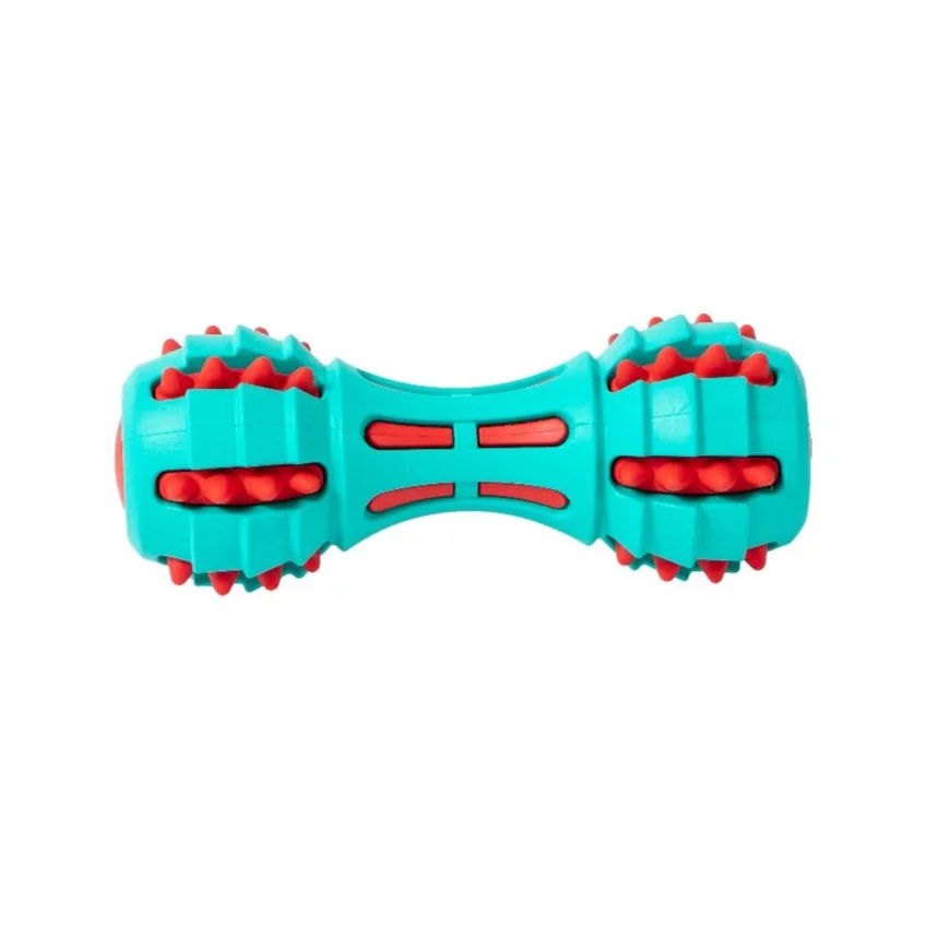 Dumbbell Rubber Snack Toy